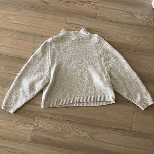 Old Navy Cozy Mock-Neck Cream Sweater for Women Size S